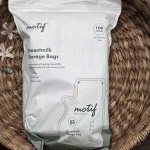 Motif Medical Breastmilk 8 oz Single Use Storage Bags BPA Free 100‎ count NEW